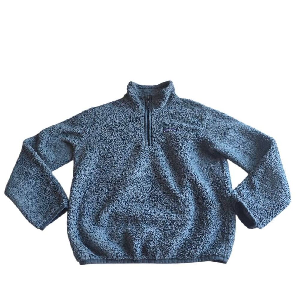 Patagonia womens Sz S grayblue Los gatos 1/4 zip fleece shadow blue